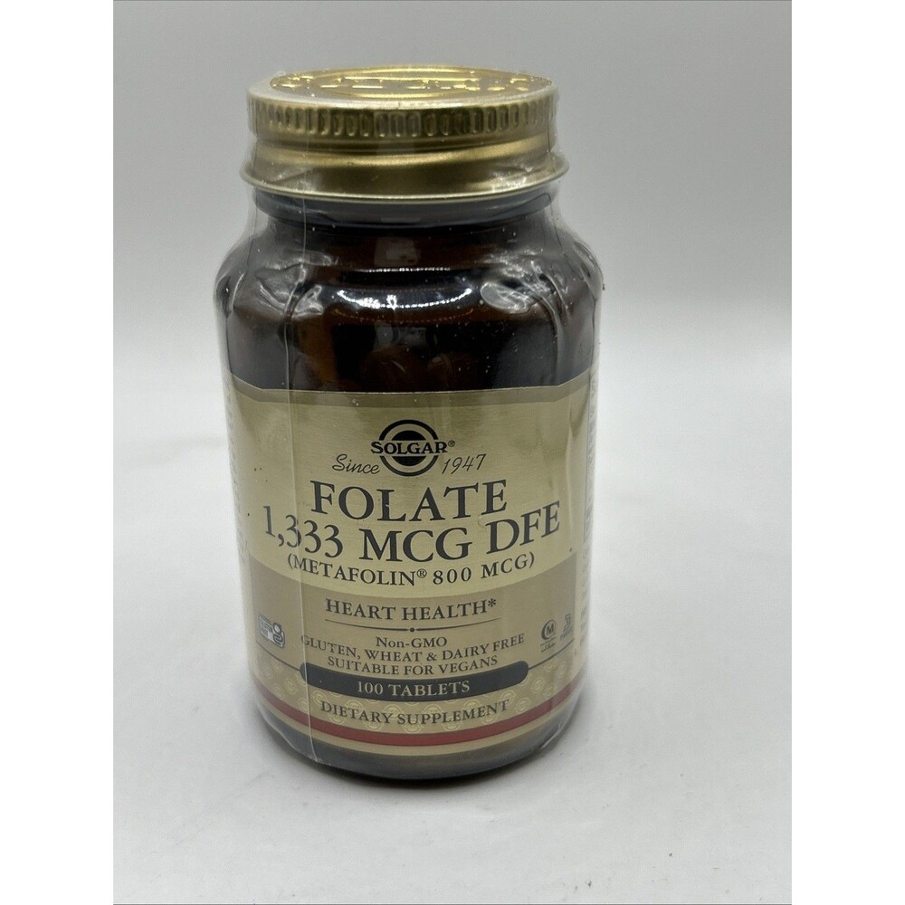 Solgar Folate 800 mcg (1,333 mcg Dfe) 100 Tabs Exp. 04/27